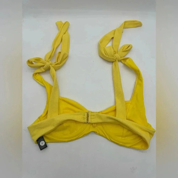 NEW Beach Riot Blair Top Lemon Yellow Large Bikini Top B2254 - Picture 7 of 8